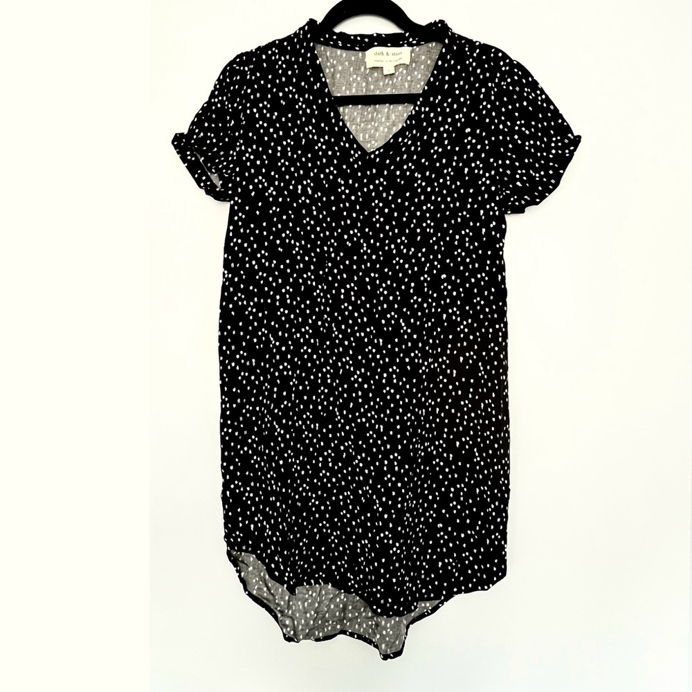 CLOTH AND STONE BLACK AND WHITE SUMMER DRESS